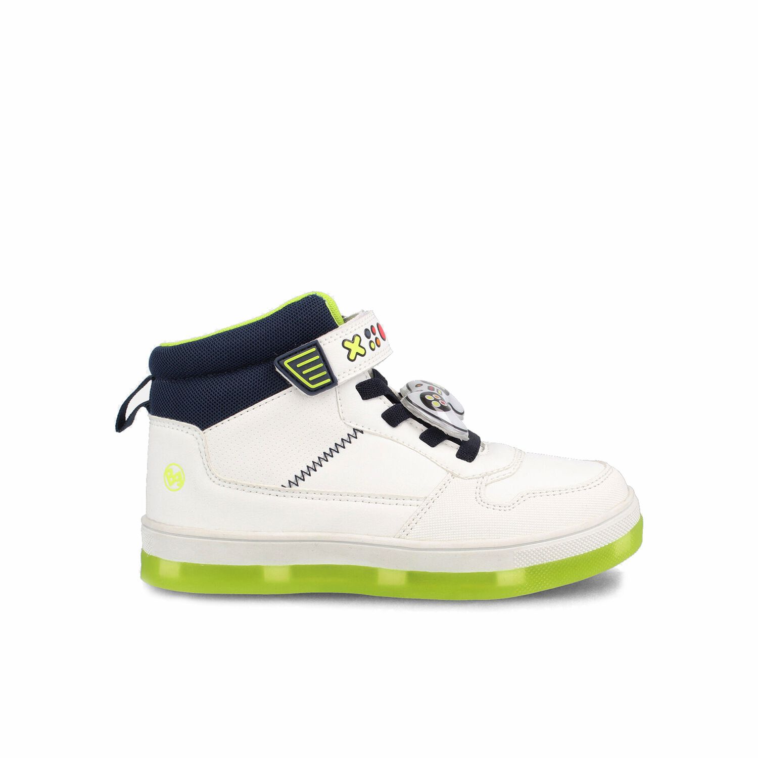Zapatilla Ni&ntilde;o Bubblegummers Nate Blanco - Azul Marino image number 0.0
